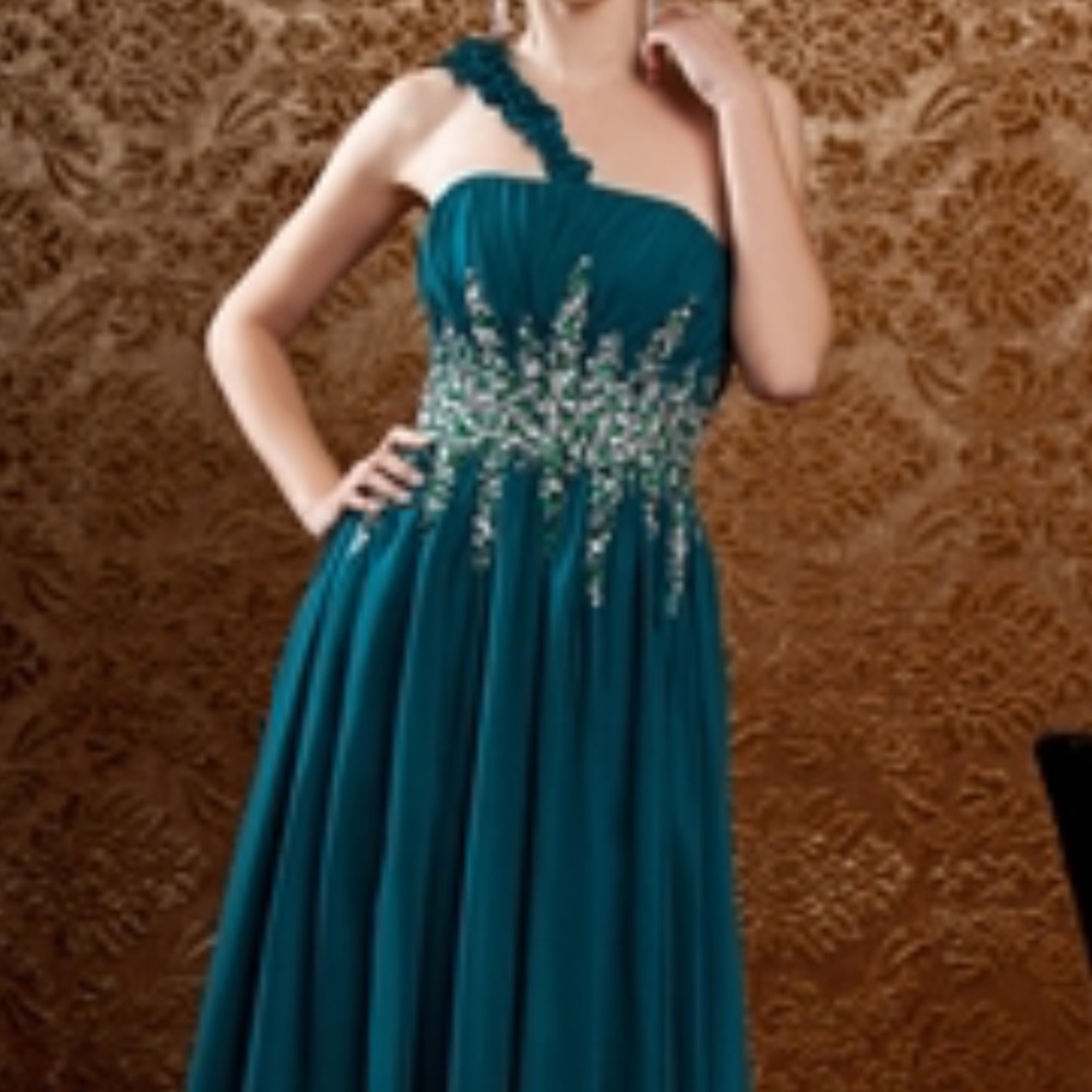 Polina inspired empire beaded sheath ball gown